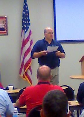 Chief Meisgeier giving us the schedule for the day's conference