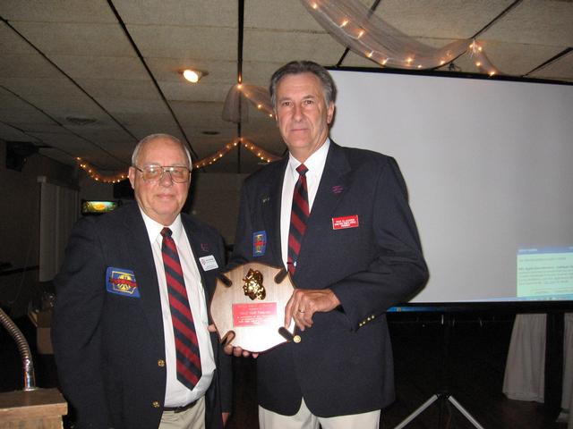 Past President Jerry Hoffman and 2007 Roger Mooty Award recipient, Past President Rick Claassen, Holland at Fall Conference, hosted by Key West Fire Dept.